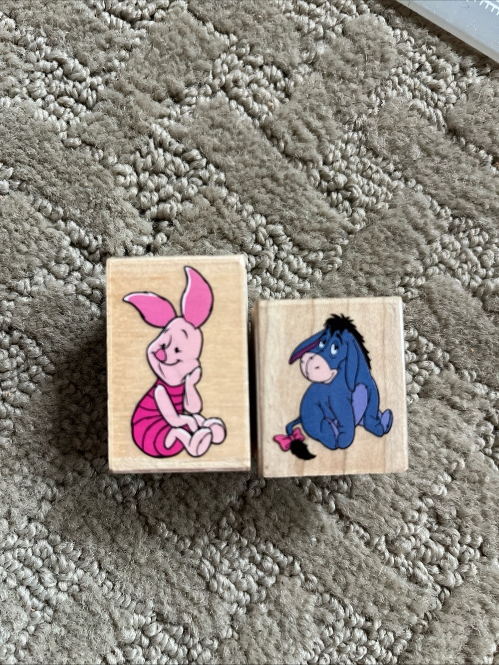 Disney- Piglet & Eeyore All Night Media Rubber Stamps #997D05 & #199-C01